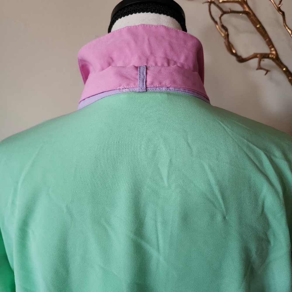 🔥Riley & Rae Colorblocked Tie-Neck Blouse - Picture 11 of 17